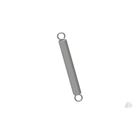 Approved Vendor Extension Spring, O=1.000, L= 9.00, W= .135 G609968968